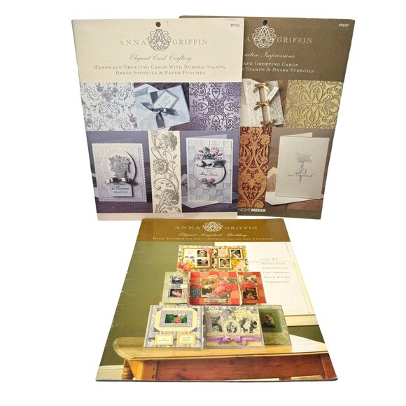 Anna Griffin Elegant Card Crafting & Scrapbook Building Set of 3 Books - Picture 1 of 16